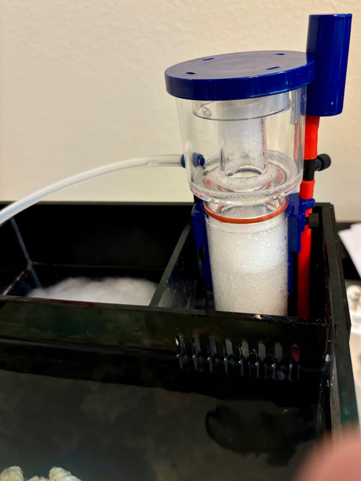Nano Protein Skimmer for Saltwater Aquariums, DC Pinwheel Pump for 20 Gals Fish Tank, Hang On, Internal, Not for Rimmed Tank customer photo 1