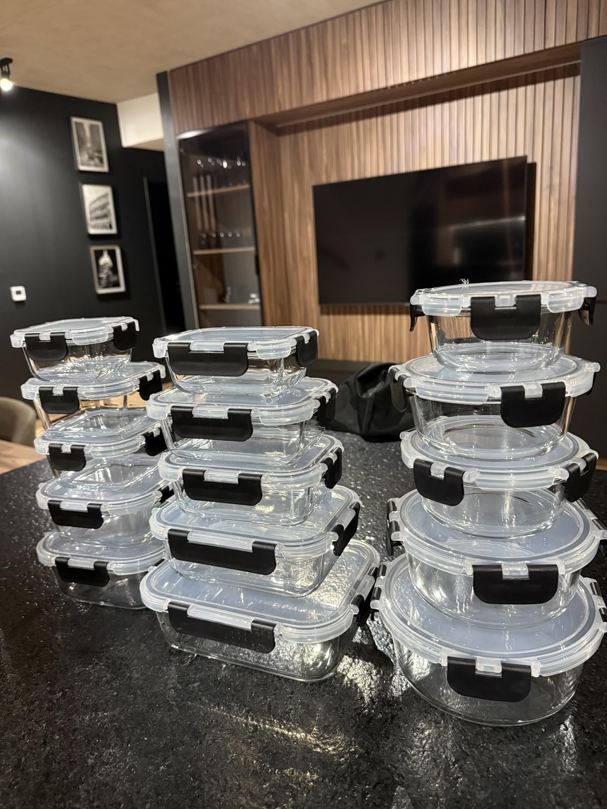 Razab 30 PC Glass Food Storage Containers with Lids - Reusable Glass Meal Prep Containers for Lunch and Leftovers - Airtight & Leakproof Snap Locking Lids - Oven, Freezer, Microwave, Dishwasher Safe customer photo 1