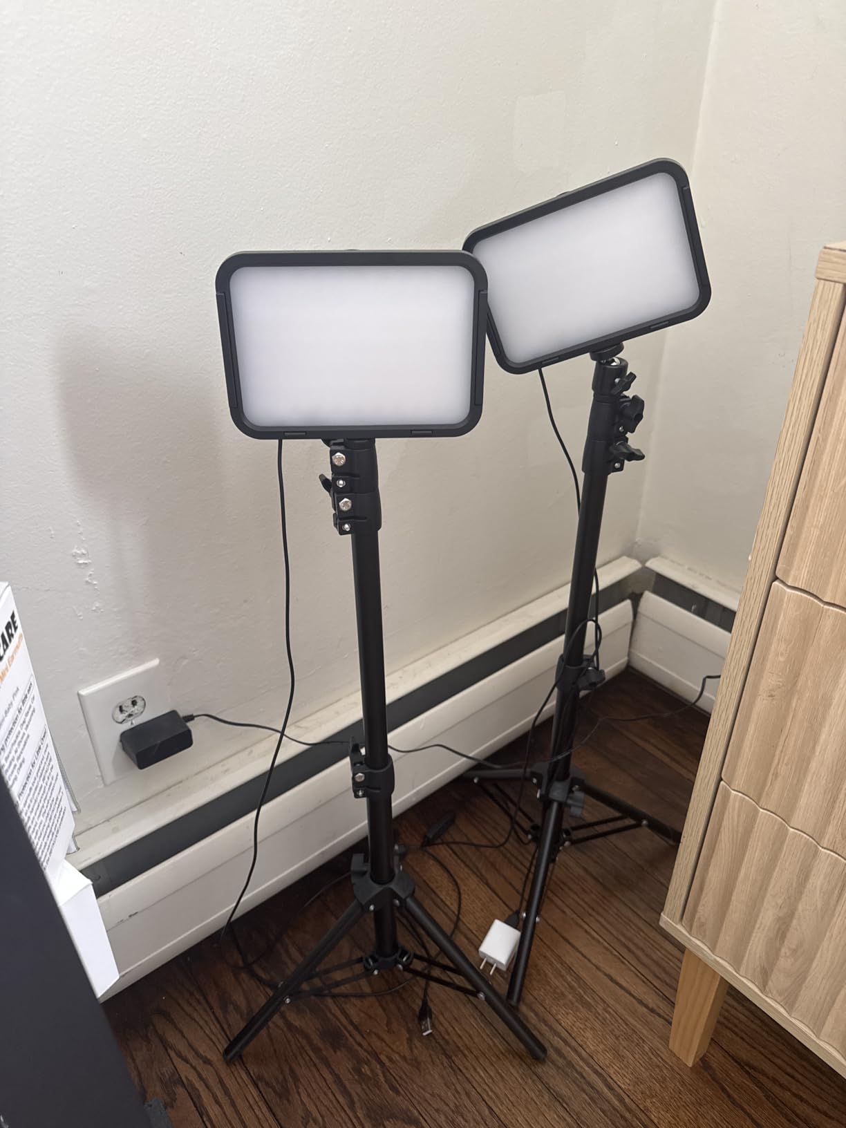 UBeesize 2-Pack RGB Photography Lighting, Studio Lights with Adjustable Tripod Stand and Ball Head, Video Light for Video Recording, Live Streaming, Makeup customer photo 1