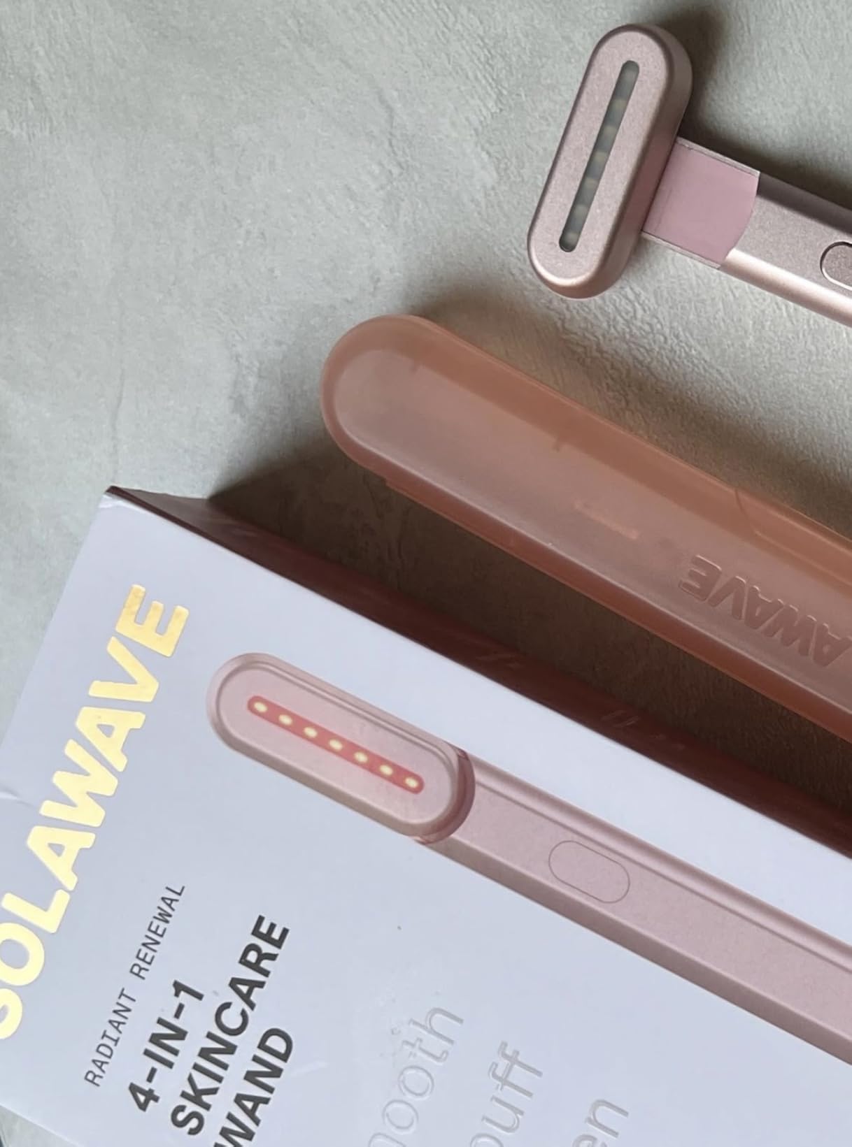 Solawave 4-in-1 Red Light Therapy Wand for Face & Neck | Beauty Device with Galvanic Current, Massager & Warmth | Anti-Aging, Wrinkle Reduction, Skin Tightening, Depuffing & Rejuvenation customer photo 2