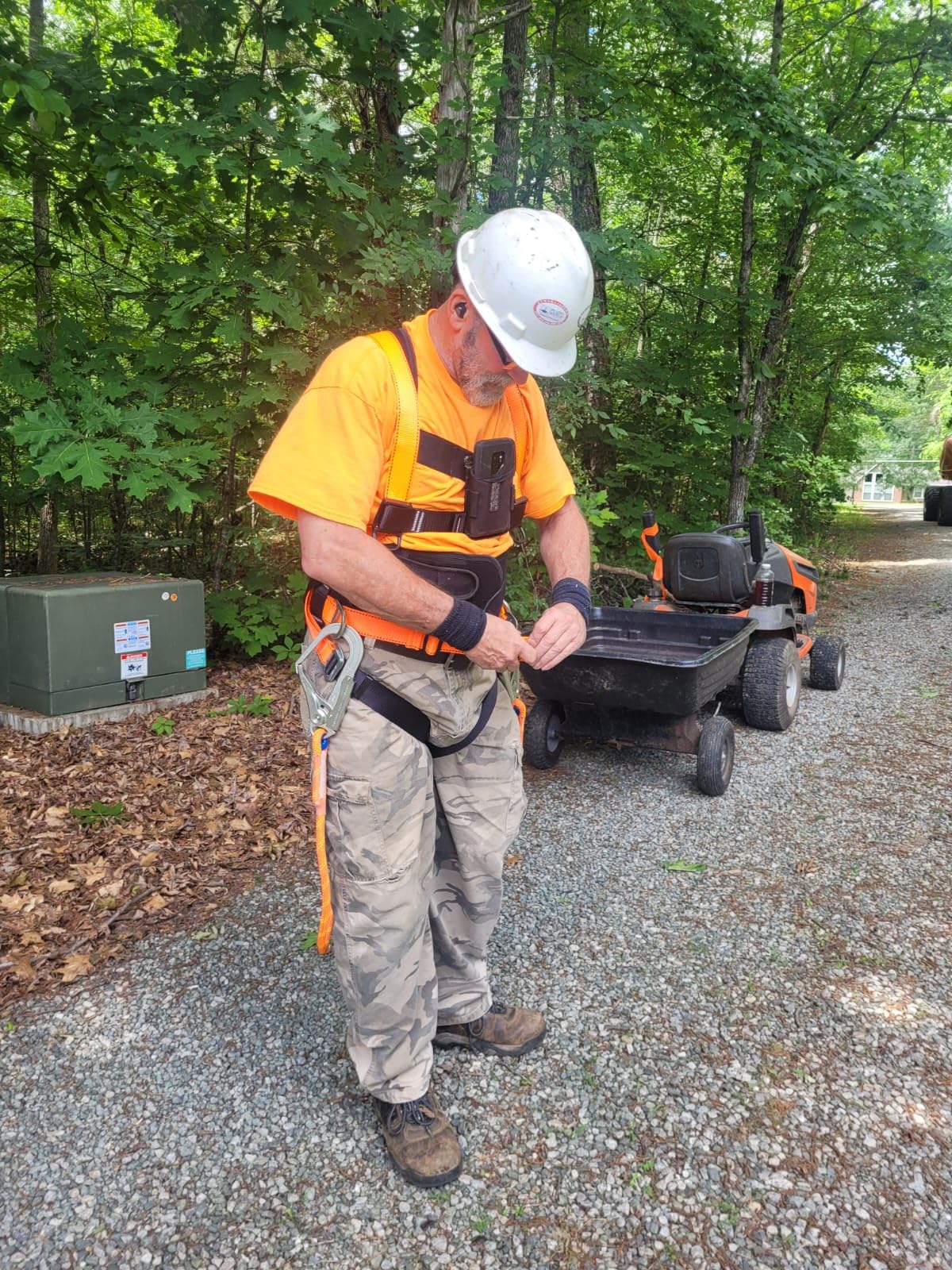 Safety Harness Fall Protection Kit Full Body Roofing Harnesses With Internal Shock Absorbing Lanyard, Orange Safety Harness For Construction OSHA/ANSI Compliant customer photo 1