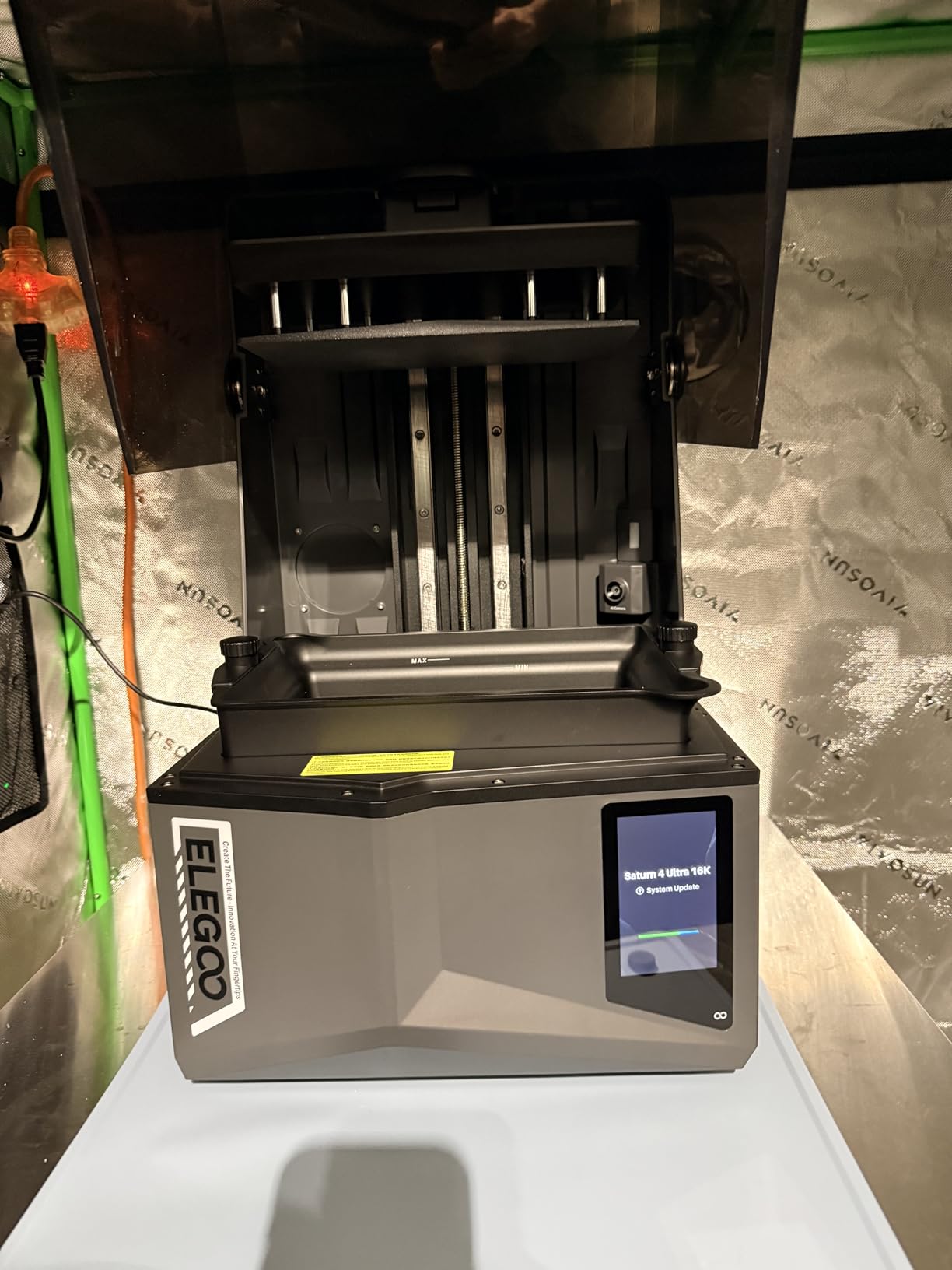 ELEGOO Saturn 4 12K MSLA Resin 3D Printer, 10 Inch Mono LCD, One-Click Auto Leveling, Intelligent Mechanical Sensor, COB + Fresnel Collimating Lens, Large Printing Size 218.88mmx122.88mmx220mm customer photo 1