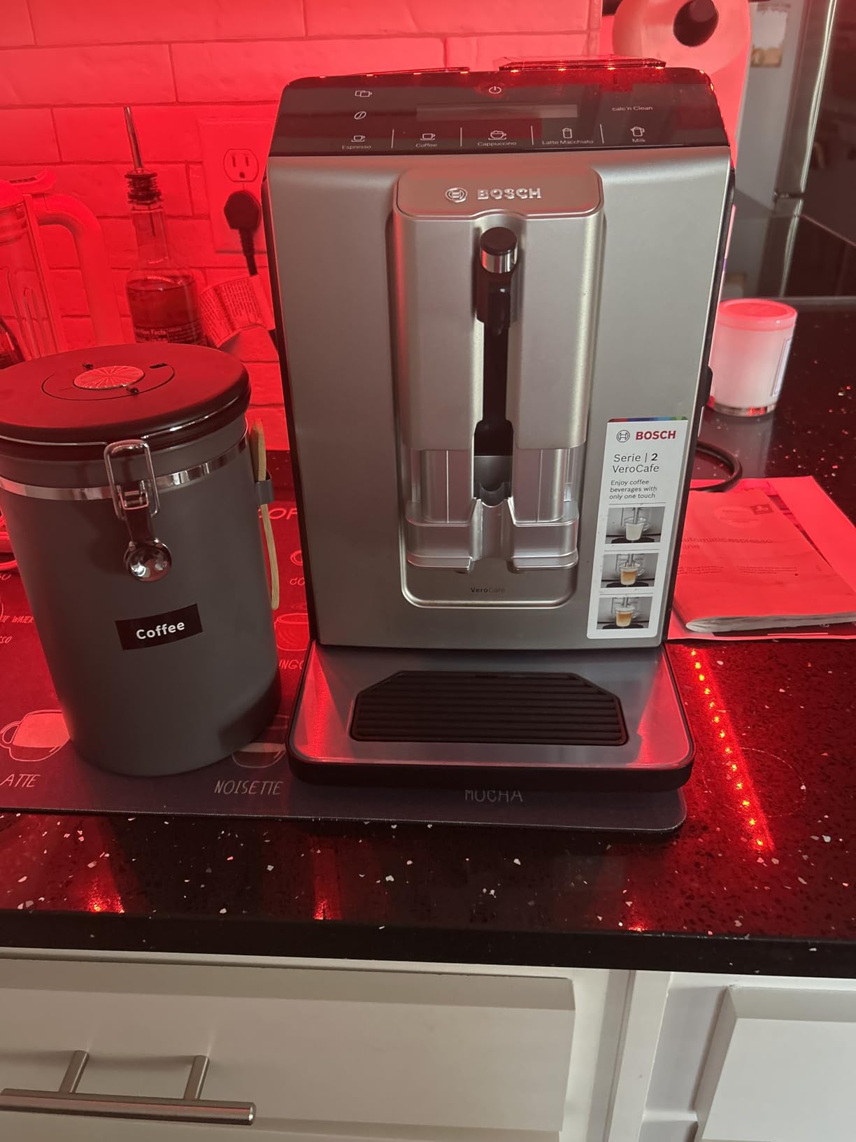 Bosch Fully Automatic Coffee and Espresso Machine - One-Touch Drinks, Barista Style, Double Cup Super Coffee Maker - Large Bean Capacity - Easy Clean, Maintenance - Black - TIU20307 customer photo 1