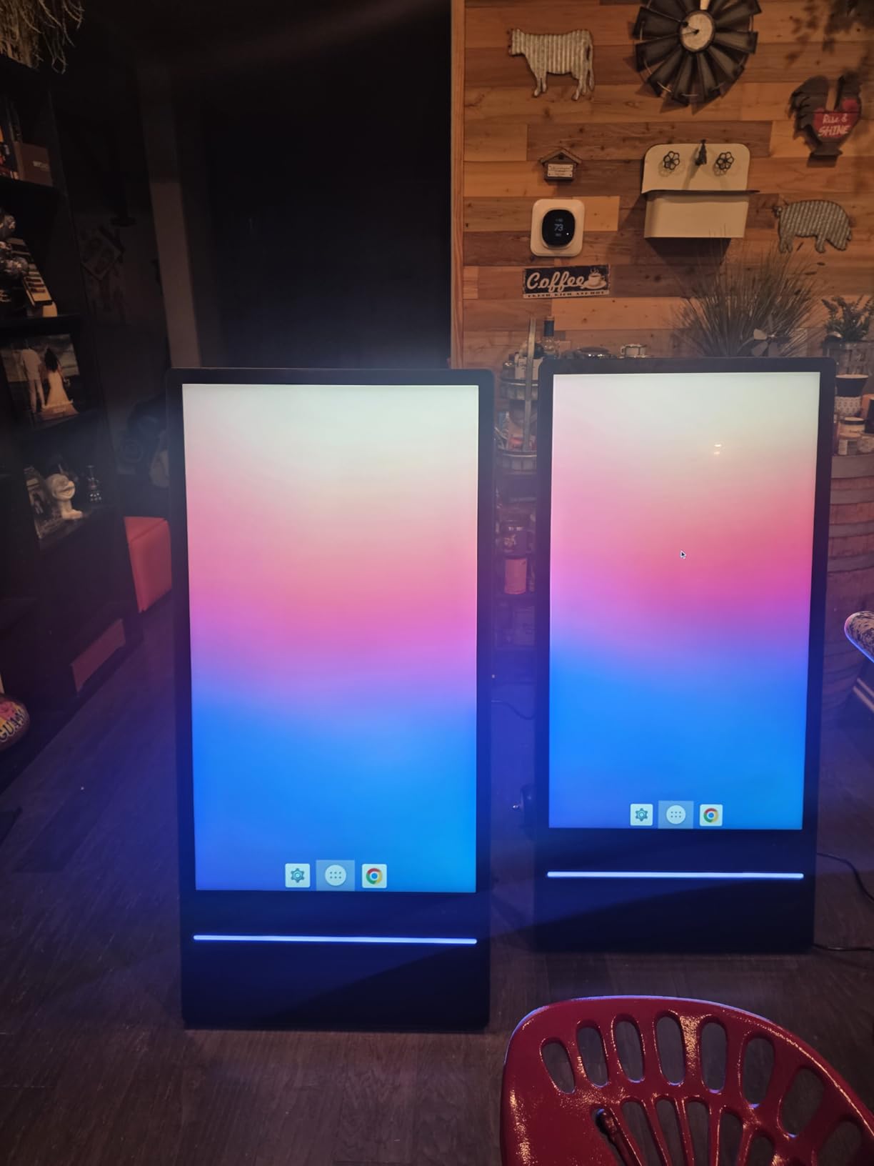 MWE 43 Inch Outdoor Digital Signage Displays, Rechargeable Digital LCD Kiosks, Moveable Commercial Totem, IP65 Waterproof, Auto Adjustment 2000nits High Brightness Screen, High Capacity Battery for Restaurant/Bar/Food Truck/Store customer photo 1