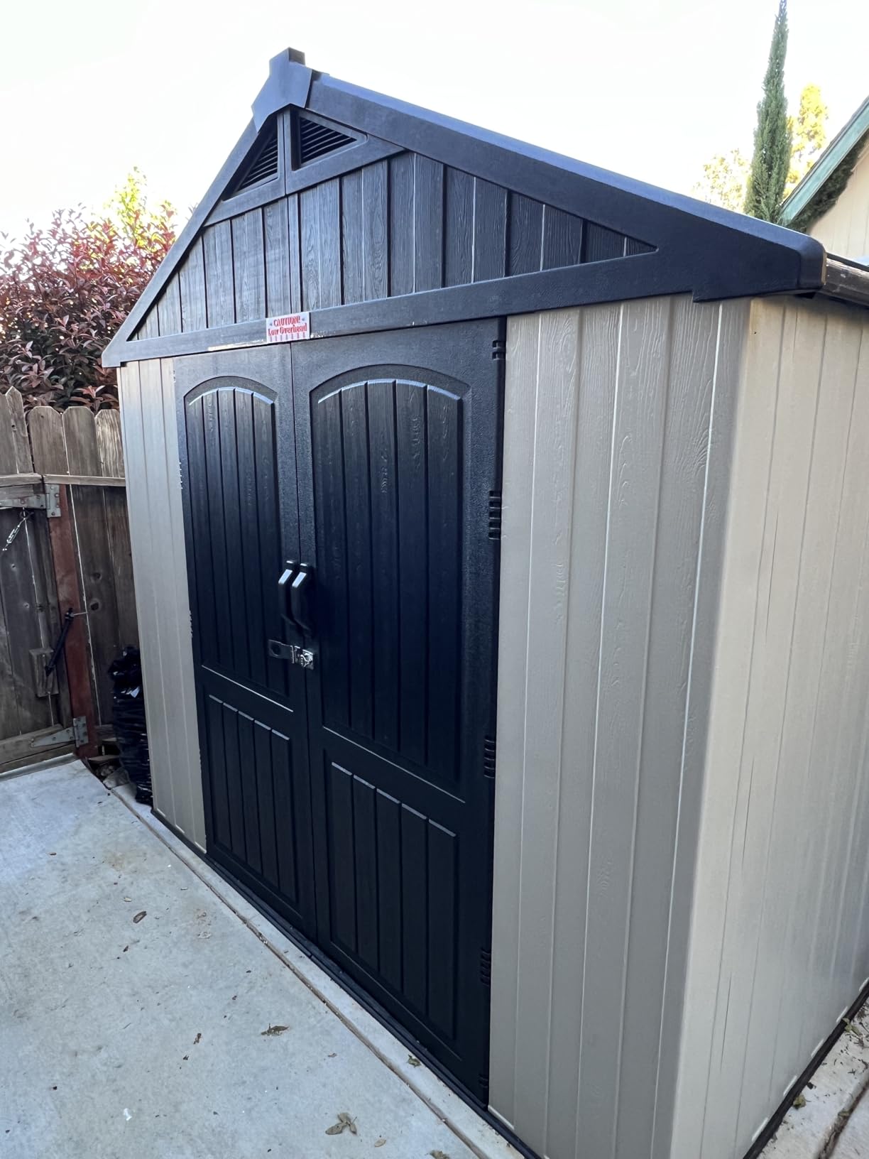 Patiowell 8x6 FT Outdoor Storage Shed, Plastic Shed Resin Garden Shed with Floor & Window & Lockable Door for Patio Furniture, Backyard Tools, Bicycles & Lawnmower, Beige customer photo 1