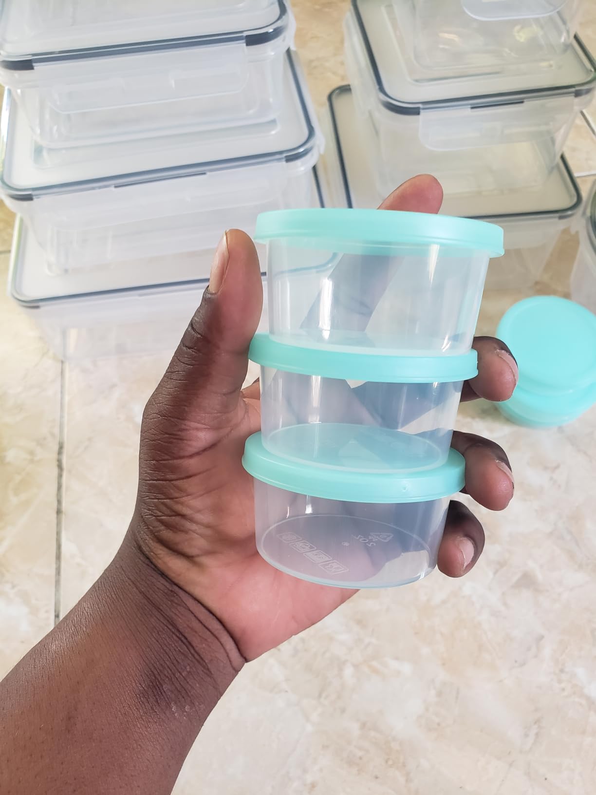 40 Piece Food Storage Containers with Lids(20 Containers & 20 Lids), BPA-Free Plastic Food Containers for Kitchen Storage and Organization, Leak Proof Meal Prep Container, Includes Labels & Pen customer photo 2