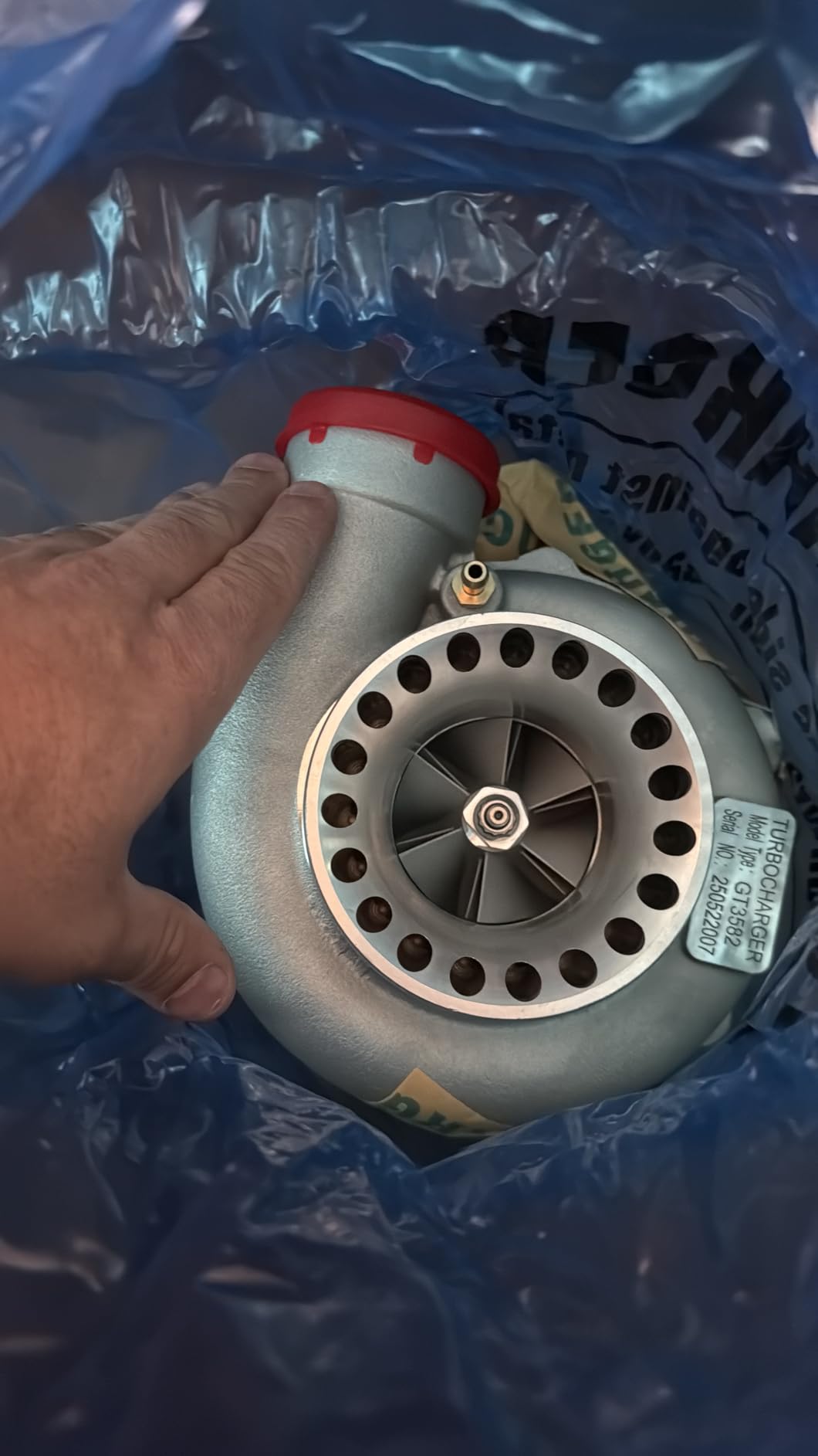 T3 T4 Universal Turbo Turbocharger Compatible with T3/T4 T04E 0.57 A/R 48.1 TRIM 400+HP Boost Stage III Charger 1.5L-2.5L Engine customer photo 1