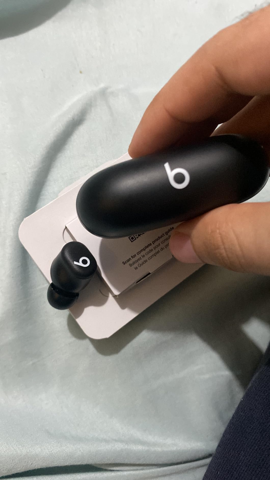 Beats Solo Buds - Wireless Bluetooth Earbuds | 18 Hours of Battery Life | Apple & Android Compatibility | Built-in Microphone - Transparent Red customer photo 2