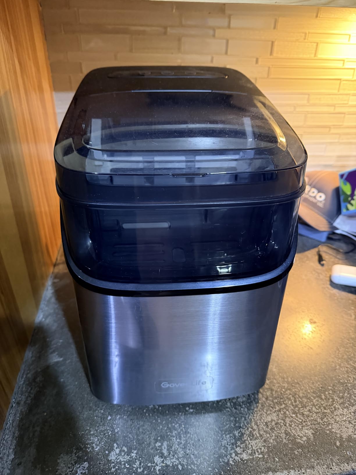 GoveeLife Smart Ice Maker Countertop, Portable Ice Machine with Voice Control, 9 Ice Cubes in 6 Minutes 3 Sizes, 26lbs/24Hrs, Self Cleaning RGB Lights customer photo 2
