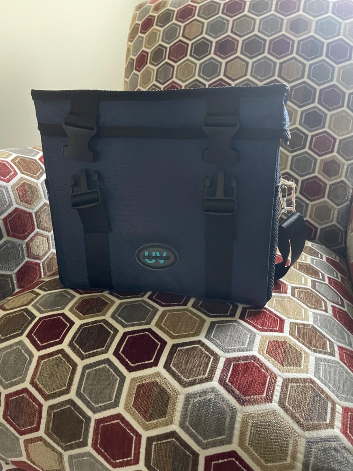 coospider-repta 3.17 Gallon Large-powerful UV Light Sanitizer Ozone Box, Portable Foldable UV Cleaner Bag UVC Household Bag with 3-level Timer for Keys, Towels, Mask Cleaning Machine Blue 12L Ozone customer photo 2