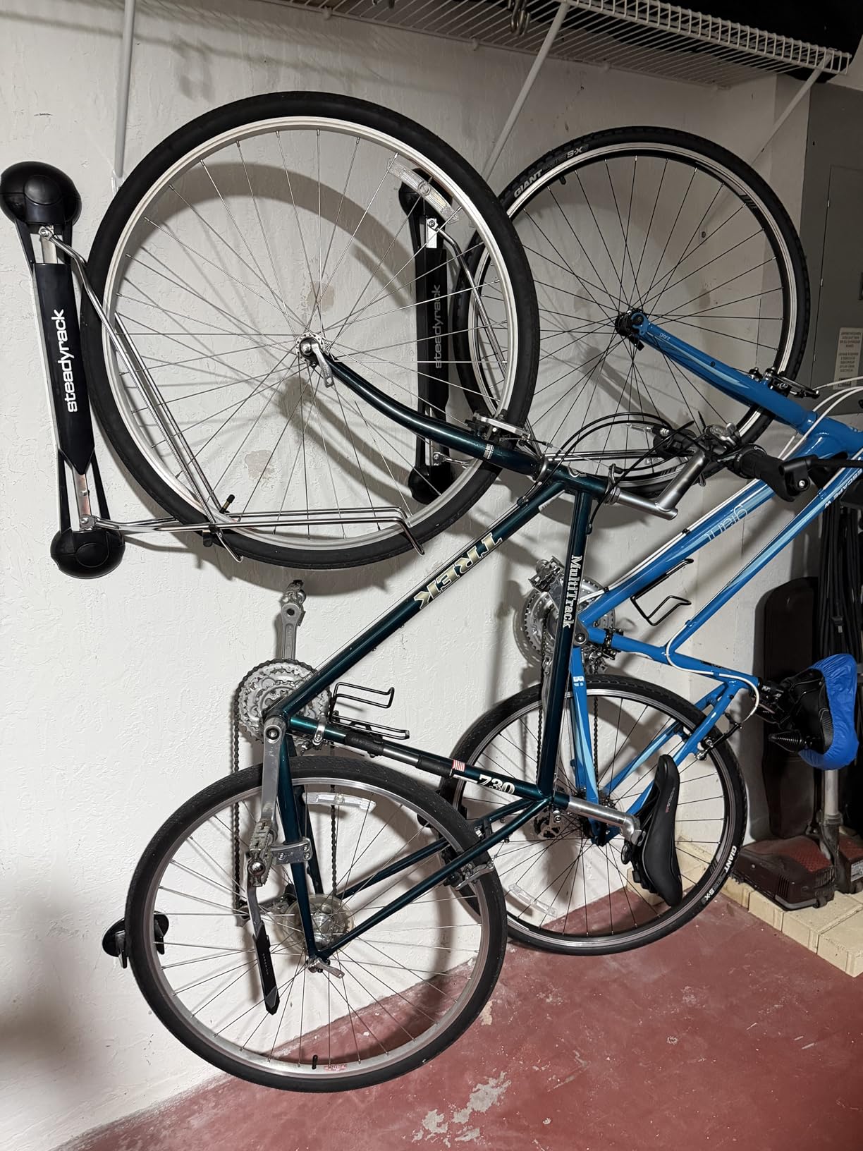 Steadyrack Bike Rack for Road Bikes - The Original Wall Mounted Vertical Bike Storage - Fits Narrow Tires - Space Saving Pivot Design - Heavy-Duty Steel Rack for Indoor Garage, Apartment or Home Use customer photo 2
