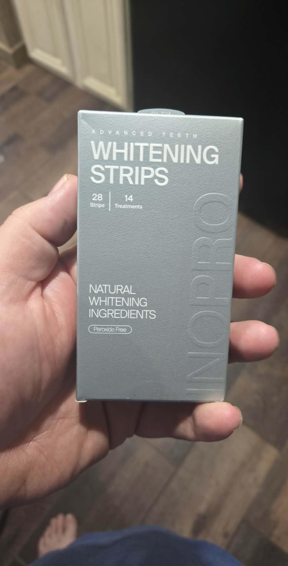 InoPro Natural Teeth Whitening Strips Kit 14 Treatments - Sensitive Teeth Whitener, Peroxide Free with Papain, Bromelain, Coconut Oil, White Strips for Teeth Whitening (28 Strips) customer photo 2