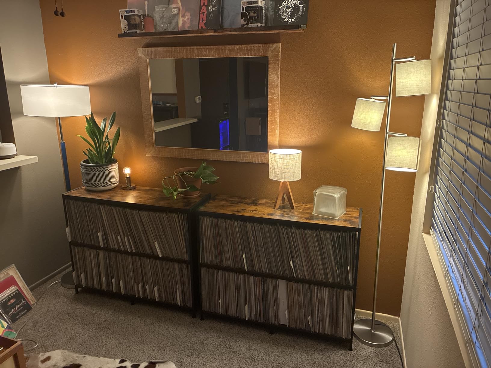 3-Tier Vinyl Record Storage: Vintage Player Table with Spacious Storage - Up to 450 Records, Turntable Stand with Adjustable Dividers, Extra Top Surface for Audio Equipment, Perfect for Living Room customer photo 2
