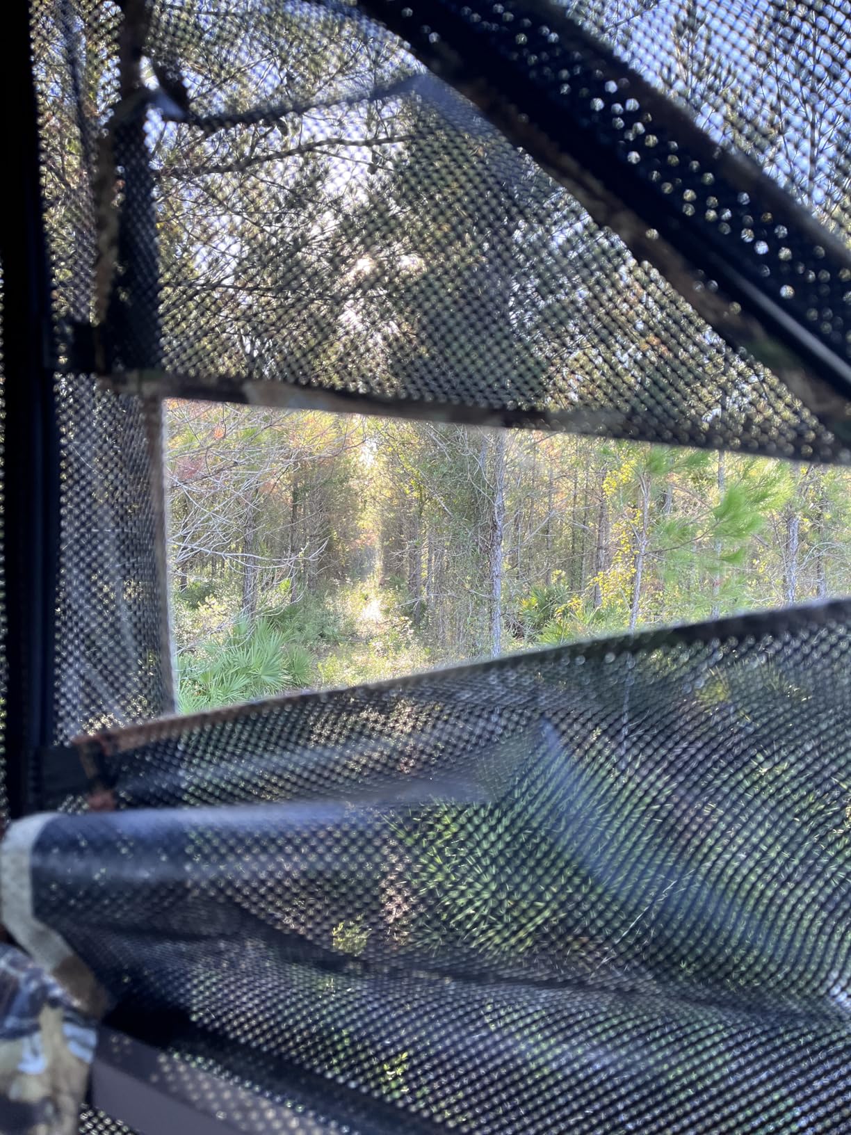 TIDEWE Hunting Blind 360°See Through with Large Open Door, Pop Up Ground Blind with Removable Curtain & Carrying Bag, Portable Resilient Tent customer photo 2