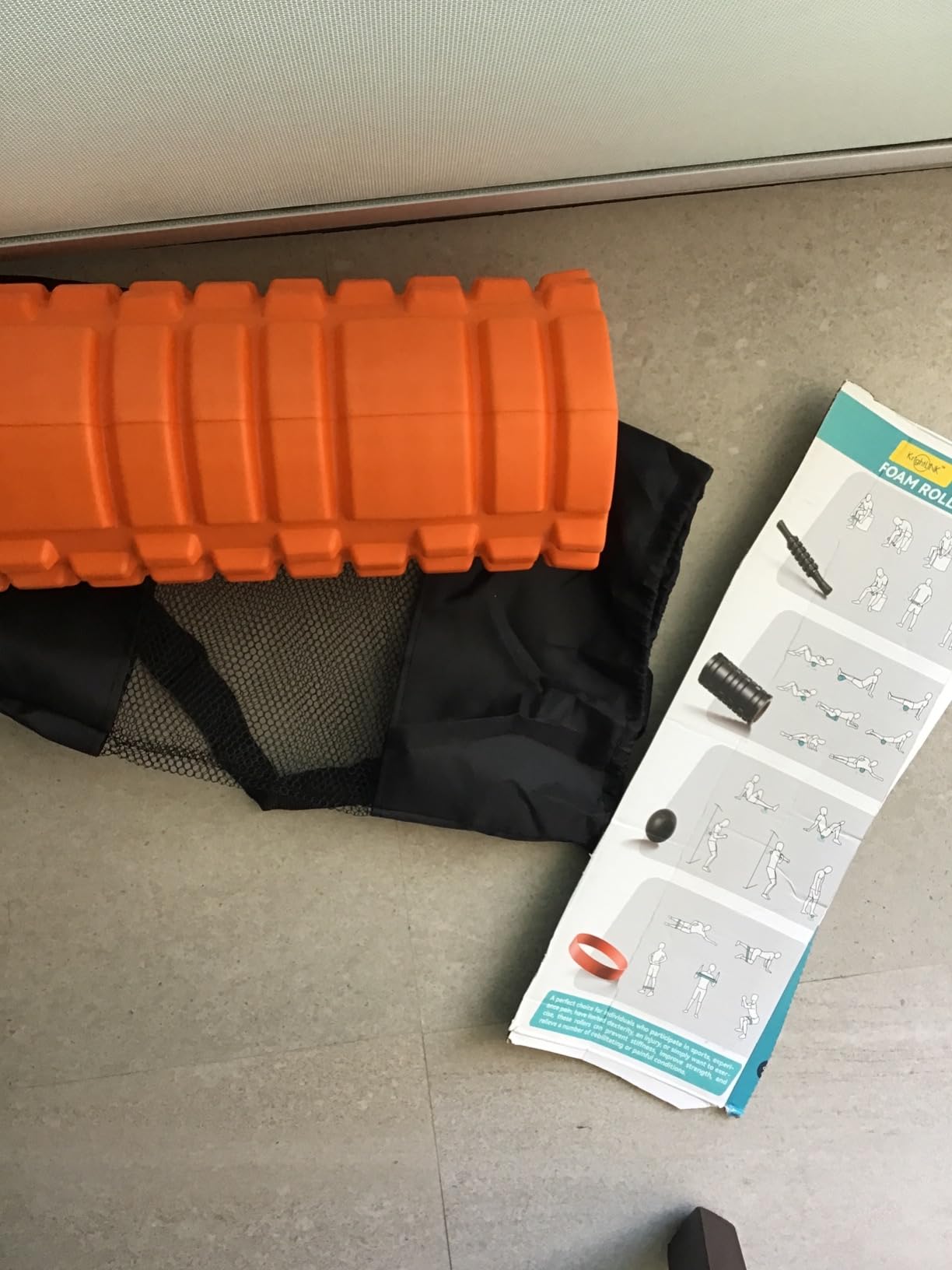 5-in-1 Foam Roller Set - Deep Tissue Muscle Recovery Kit with High Density Exercise Roller, Massage Ball, Resistance Band & Carry Bag for Physical Therapy & Pain Relief (Black) customer photo 1