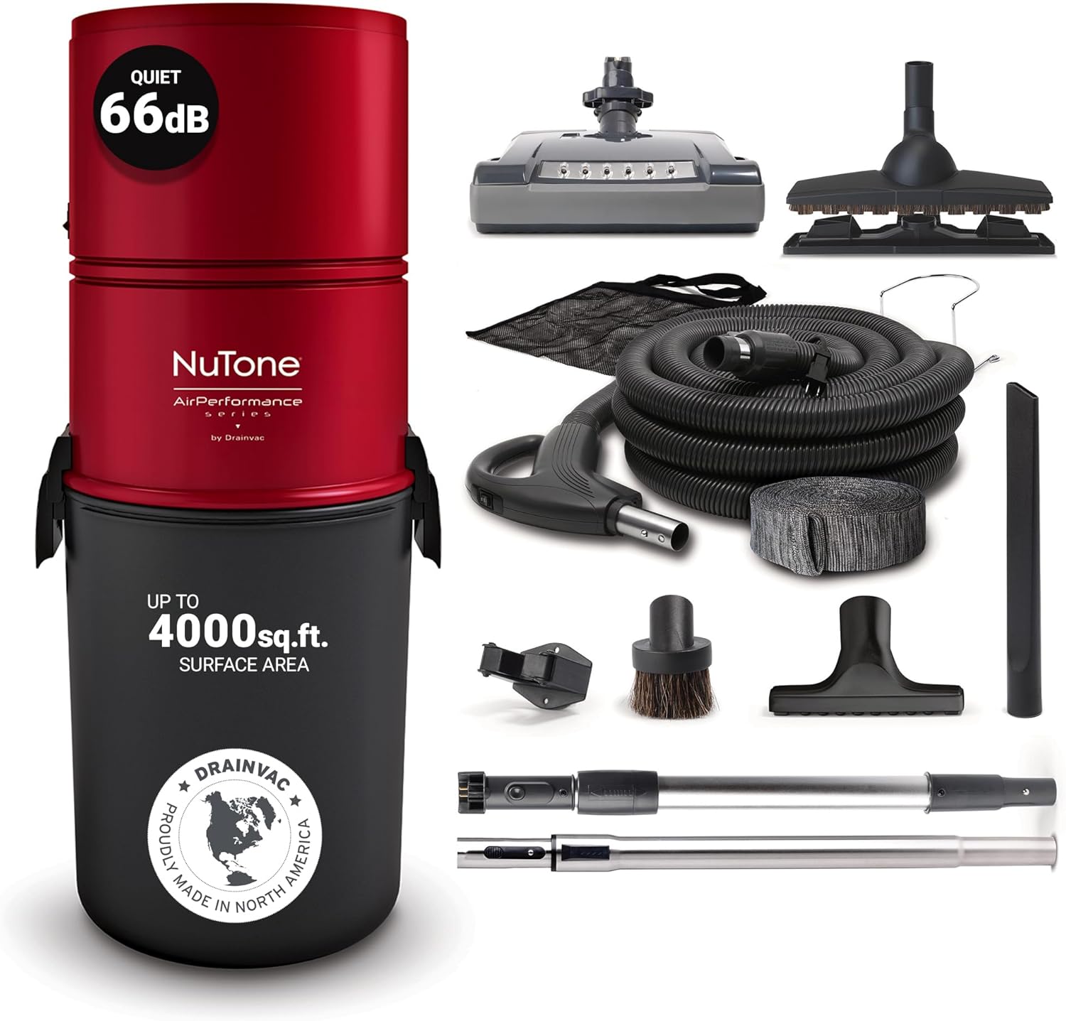 Drainvac Broan-nutone 550 Air watts Residential Central Vacuum System Premium Electric Tool Set for Cleaning Floors, Carpets - Anti-Vibration, Powerful Suction customer photo 1