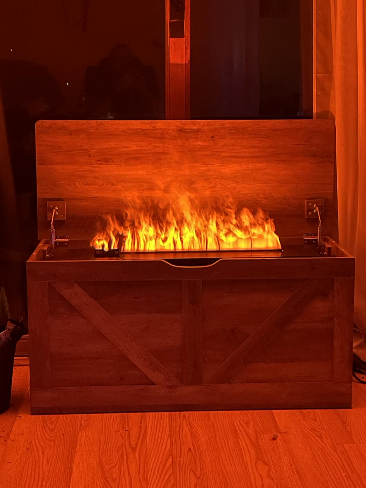 Water Vapor Fireplace, Realistic Flame Mist Fireplace, Remote Control, Electric Fireplace Humidifier for Home Decor 78.8