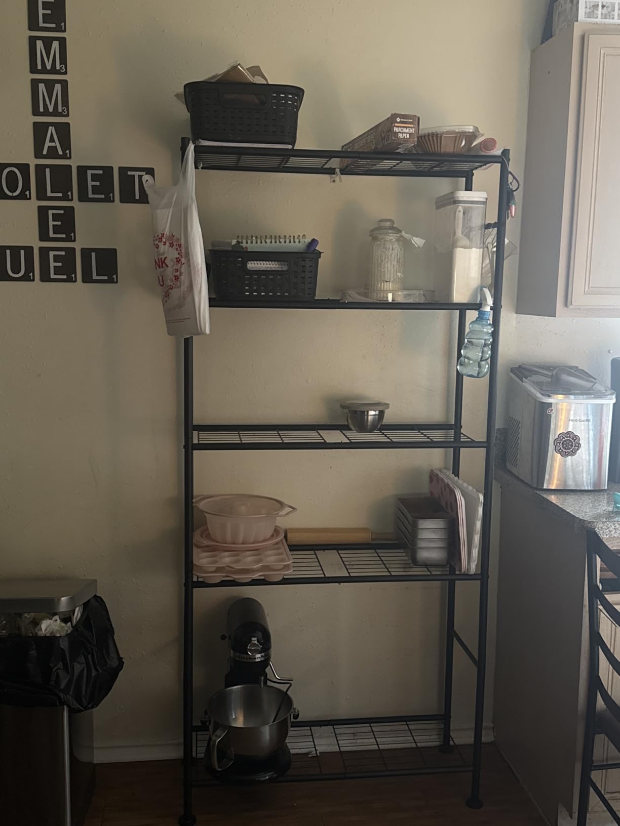 Sakugi Storage Shelves - 5 Tier Shelf Organizer, Heavy Duty Garage Shelving Unit with Leveling Feet, Stable Metal Shelves Organizer for Pantry, Kitchen and Closet, 33.0