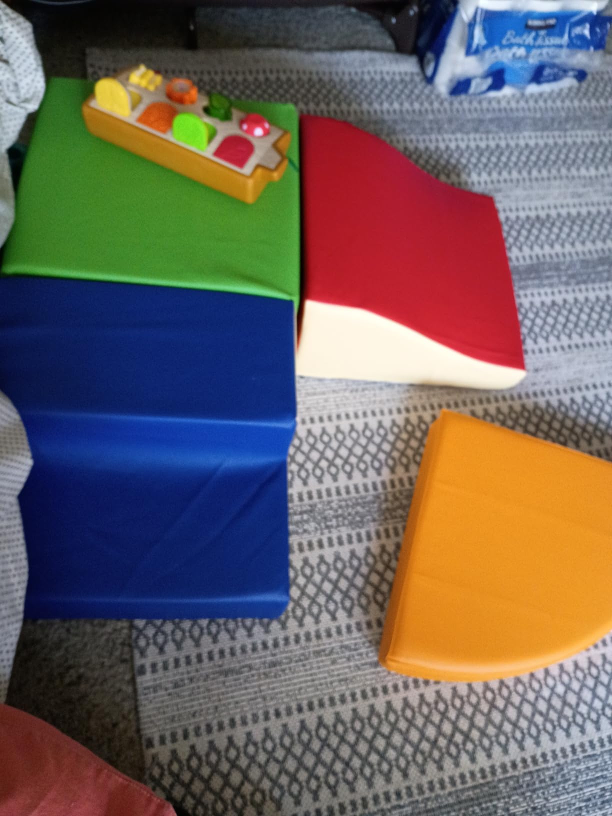 4-Pieces Climbing Toys for Toddlers: PU Leather - Soft Play Climbing for Toddlers - Foam Climbing Blocks for Crawling and Sliding Indoor Playground for Kids customer photo 1