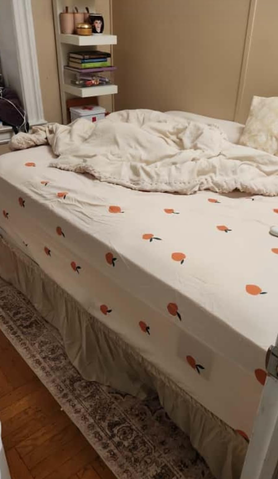 MAF 4 Inch Full Size Metal Platform Bed Frame with Round Corner Legs, 3000 LBS Heavy Duty Steel Slats Support, Noise Free, No Box Spring Needed customer photo 1