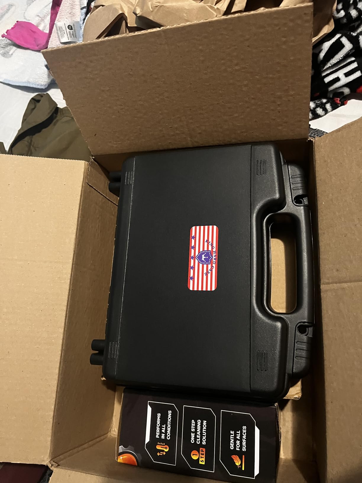 9mm Gun Case Lockable, TSA Approved Firearm Travel Case with 1 TSA Lock, Pistol Case Hard Shell, Gun Safe for Handgun, Pistol, Revolver - Shockproof Gun Storage 10.3 x 8.8 x 3 inch customer photo 1