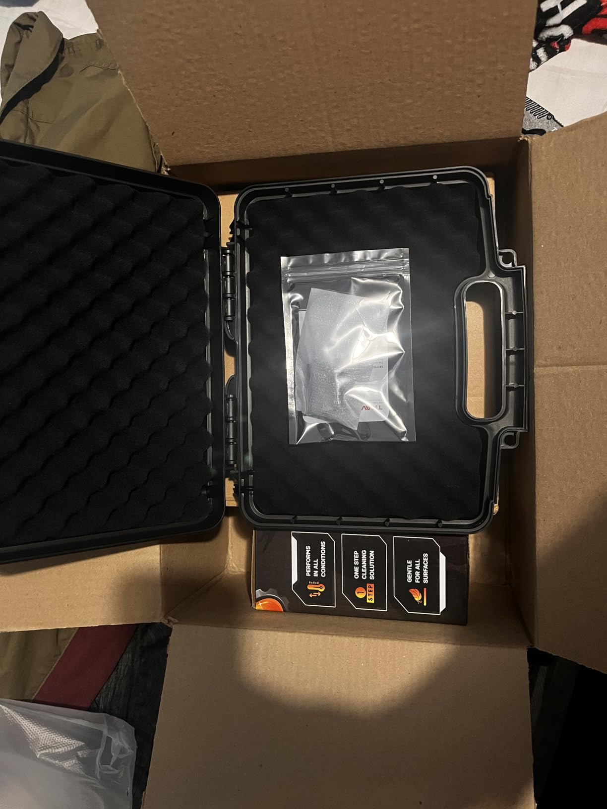 9mm Gun Case Lockable, TSA Approved Firearm Travel Case with 1 TSA Lock, Pistol Case Hard Shell, Gun Safe for Handgun, Pistol, Revolver - Shockproof Gun Storage 10.3 x 8.8 x 3 inch customer photo 2