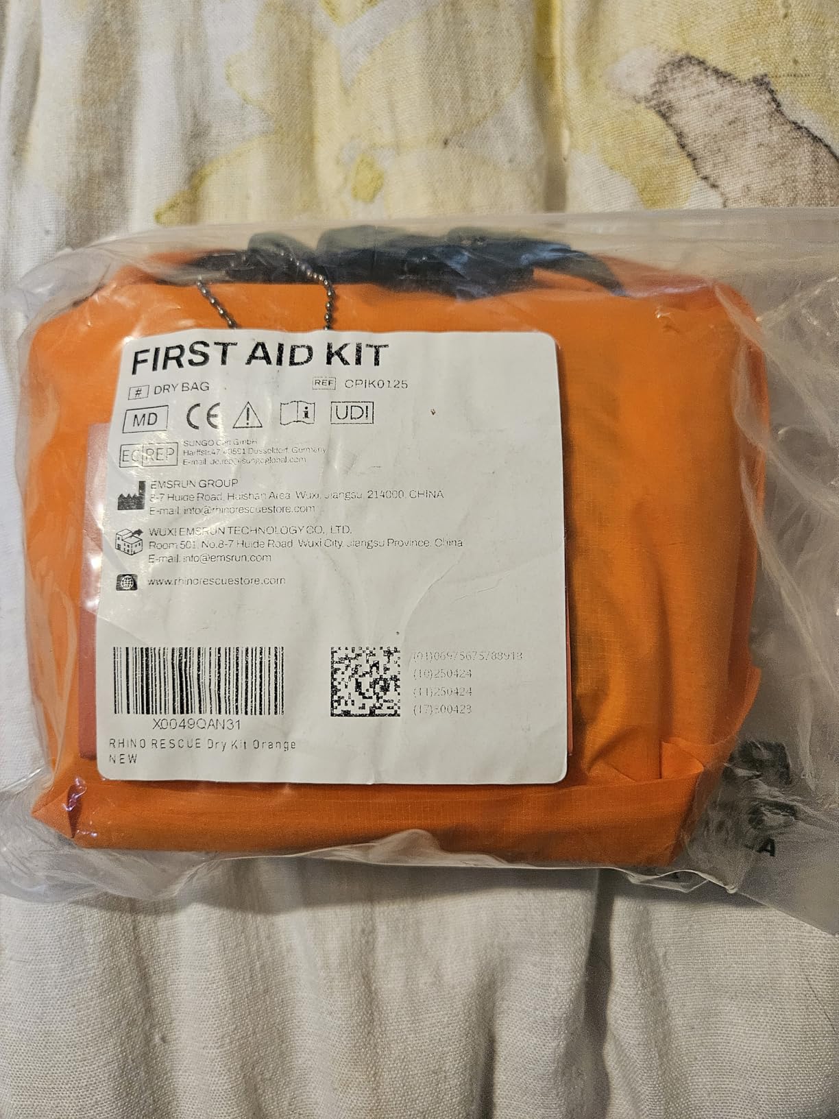RHINO RESCUE Waterproof Boat First Aid Kit, Lightweight Boat Accessories Dry Bag, Emergency Marine Survival Supplies for Outdoor Kayak, Fishing, Floating, Swimming, Beach & Camping (Orange) customer photo 1