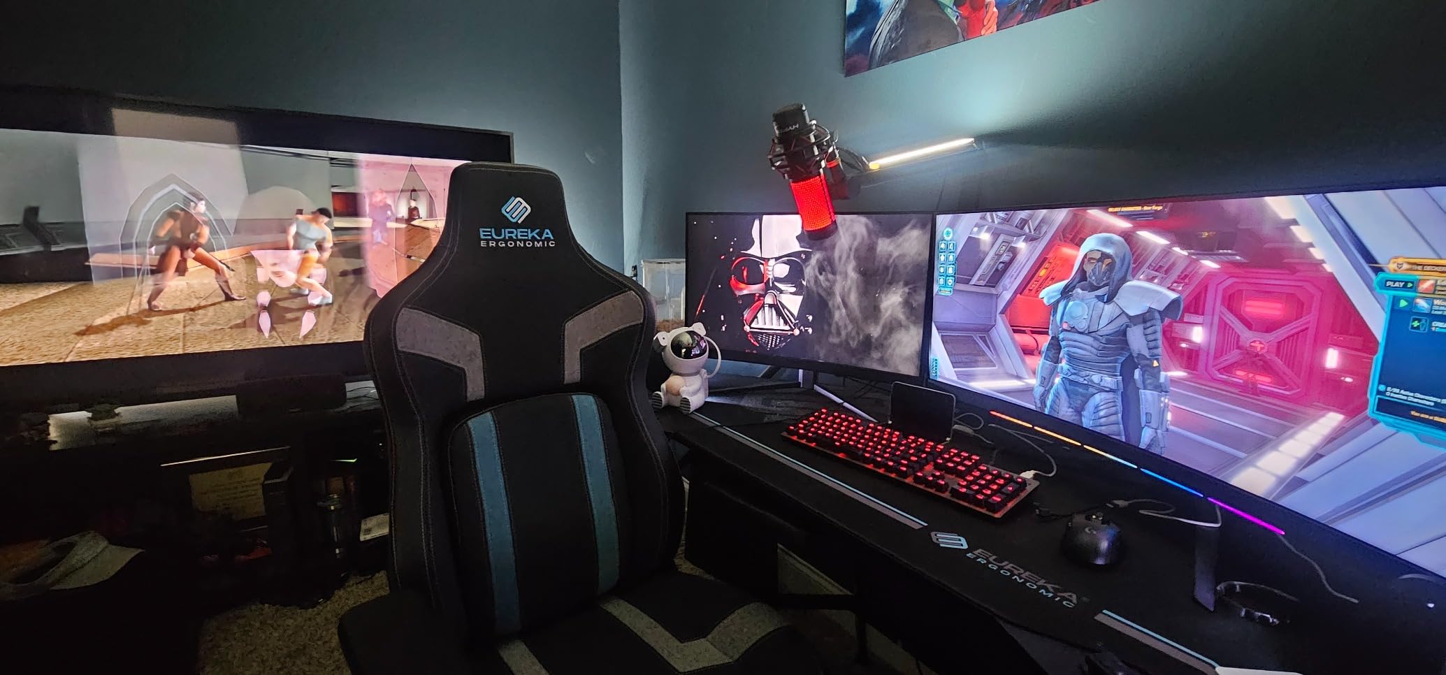 EUREKA ERGONOMIC Gaming Chairs for Adults GC05, Gamer Chair with Lumbar Support, Ergonomic Gaming Chairs with 4D Armrests, Reclining Gaming Chair with Adjustable Headrest, Gray customer photo 1