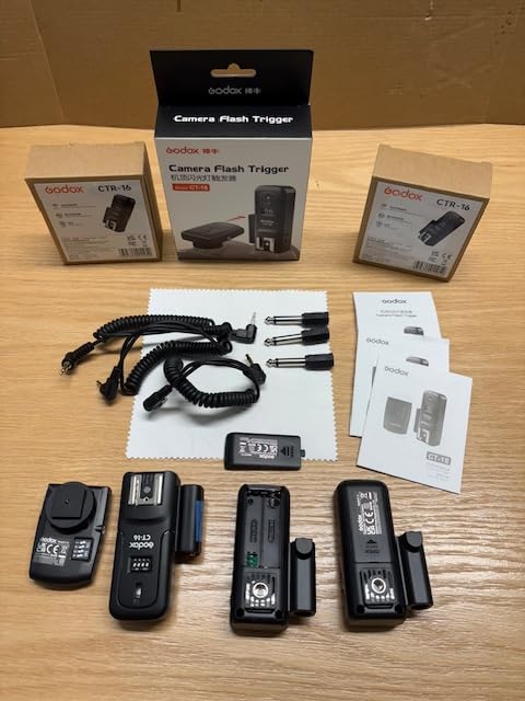Godox CT-16 Wireless Radio Flash Trigger Receiver Kit, 16 Channel 433MHz Wireless Flash Trigger Kit (1x Transmitter+3X Receiver), Compatible for Canon Nikon Pentax DSLR Camera customer photo 2