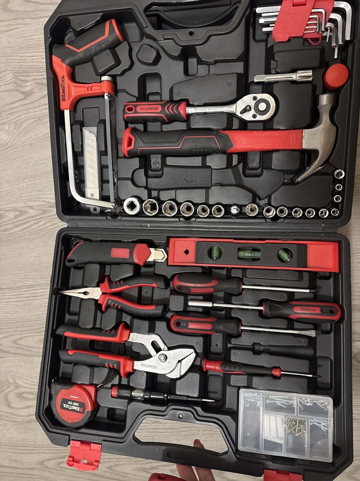 KingTool 276-Piece Tool Set Kit - Tool kit with 12V Cordless Power Drill Driver Toolbox Storage Case with Drawer, Drill Set Perfect for Homeowner, Diyer, Handyman customer photo 2