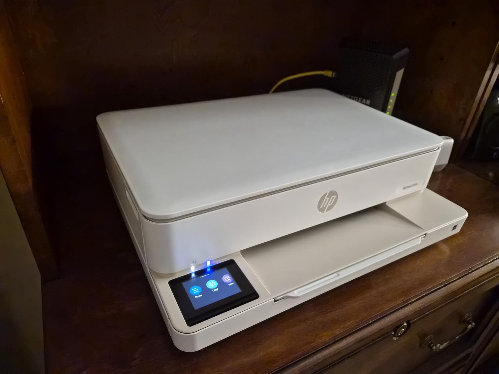Envy 6155e Wireless All-in-One Color Inkjet Printer, Portobello, Print, scan, copy, Duplex printing Best-for-home, 3 month Instant Ink trial included, AI-enabled (714L5A) customer photo 1