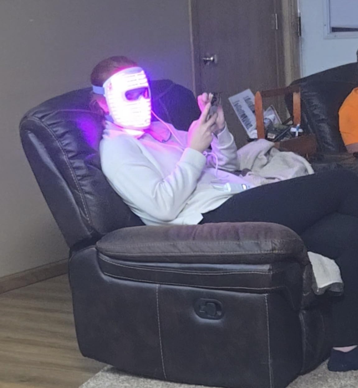 LED Face Mask for Youthful Skin, Red Light Therapy for Face, Red, Blue & Infrared Therapy for Wrinkles, Fine Lines, Dark Spots with 360 LEDs customer photo 1