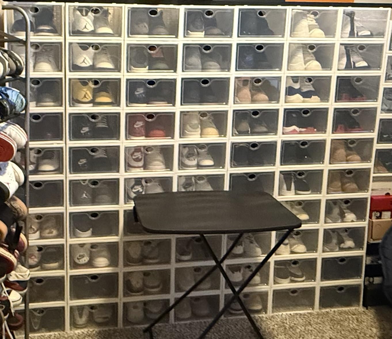 Pinkpum 15 Pack X-Large Shoe Storage Boxes Fit US Size 11, Shoe Organizer for Closet Clear Plastic Stackable Shoe Dispaly Case Holder Bins, Sneaker Storage for Sneakerheads White for Home and Family customer photo 1