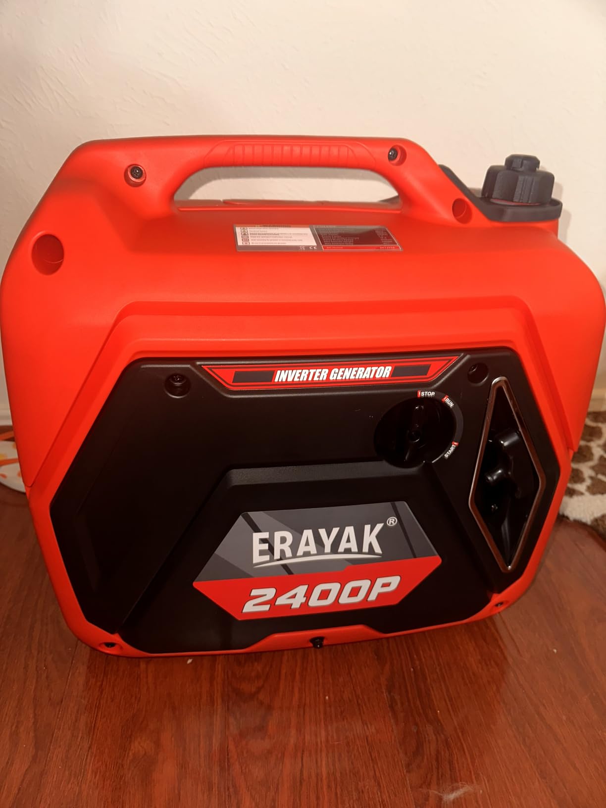 ERAYAK 4500W Portable Inverter Generator for Home Use, Super Quiet Small Generator for Camping Outdoor Emergency Power Backup, Gas Powered Engine, ECO Mode, EPA Compliant customer photo 1