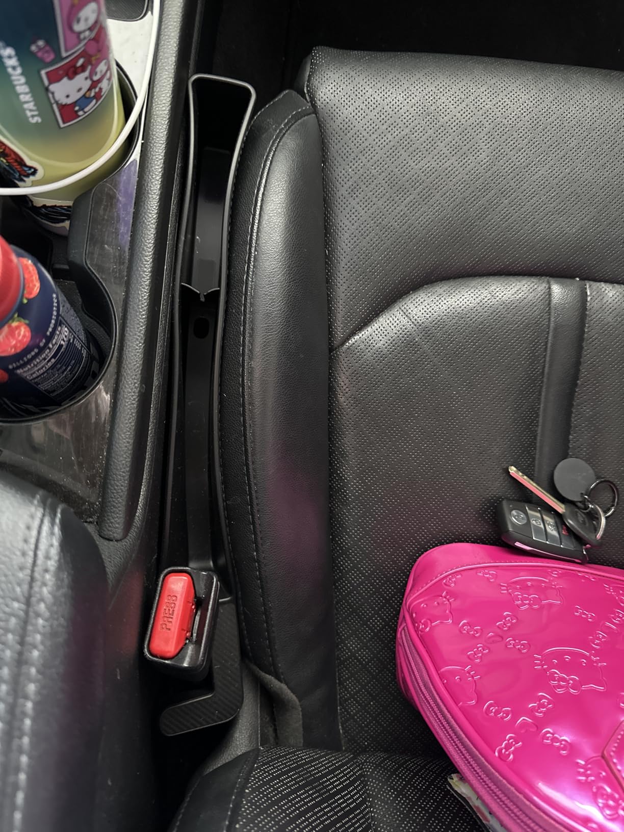Car Seat Gap Filler, Seat Gap Organizer with Phone Holder, Car Seat Accessories, Car Organizer Fit Car SUV Truck-2PCS Black customer photo 2