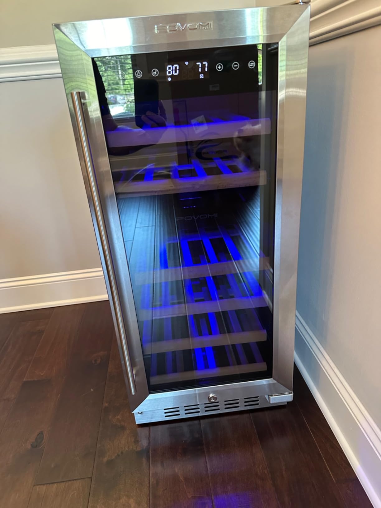 Wine Fridge, 52-bottle Wine Cooler Refrigerators Freestanding Wine Refrigerator, (Bordeaux 750ml) Dual Zone Compressor Wine Chiller customer photo 1