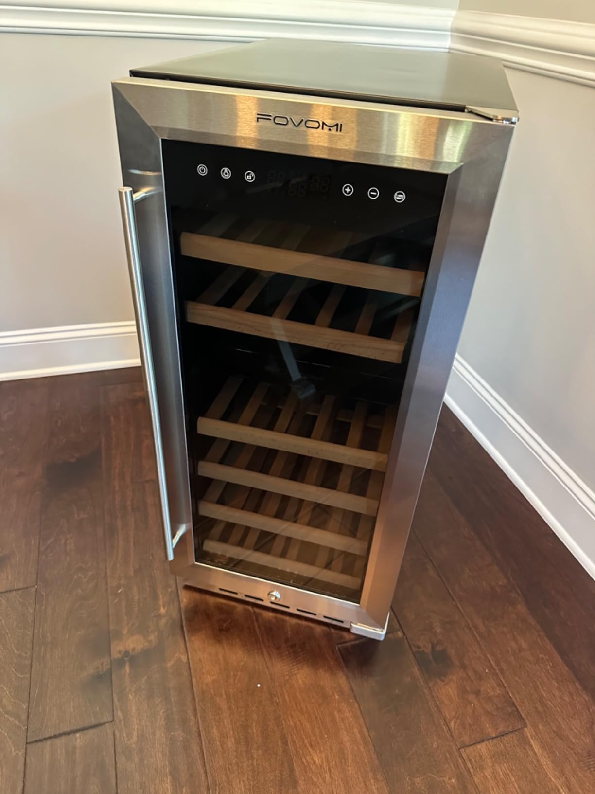 Wine Fridge, 52-bottle Wine Cooler Refrigerators Freestanding Wine Refrigerator, (Bordeaux 750ml) Dual Zone Compressor Wine Chiller customer photo 2
