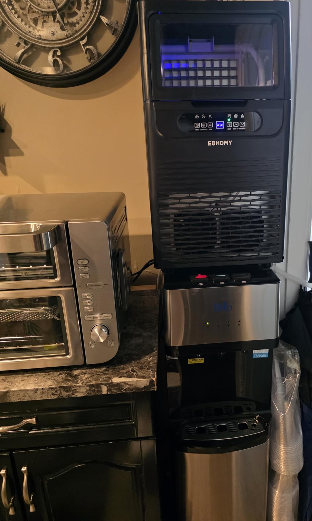 EUHOMY Commercial Ice Maker Machine, 80lbs/24H, 36 Ice Cubes in 8-12 Mins, Under Counter Ice Maker with Water Filter, 12lbs Storage Capacity, Freestanding Ice Machine for Home/Bar/Cafe/Restaurant customer photo 1