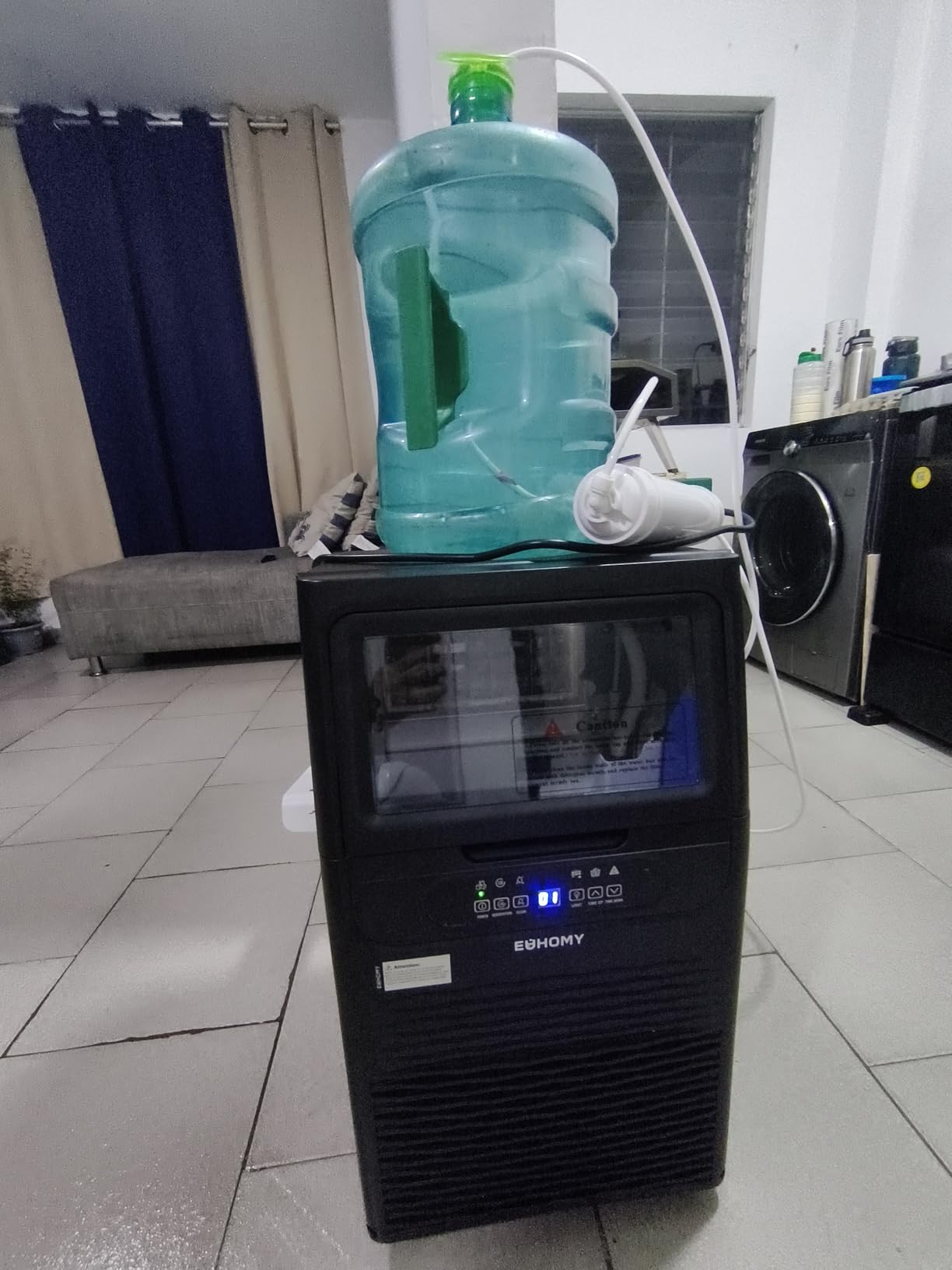 EUHOMY Commercial Ice Maker Machine, 80lbs/24H, 36 Ice Cubes in 8-12 Mins, Under Counter Ice Maker with Water Filter, 12lbs Storage Capacity, Freestanding Ice Machine for Home/Bar/Cafe/Restaurant customer photo 2