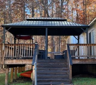 PURPLE LEAF 12'x14' Hardtop Gazebo with Lights Double Roof on Galvanized Steel Frame Outdoor Pavilion Including Netting and Curtains for Patio Garden Deck Grey customer photo 1