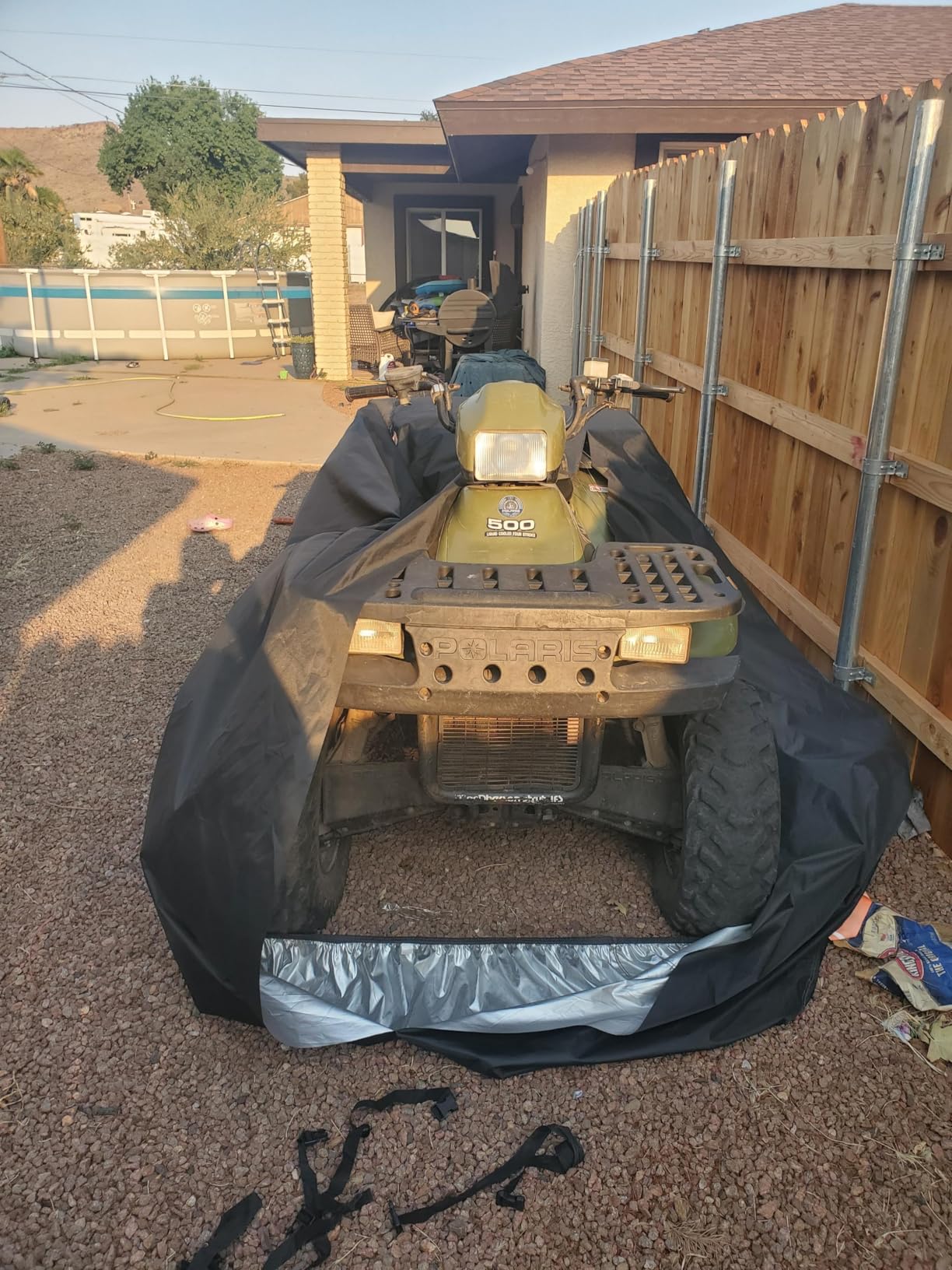ATV Cover Waterproof Outdoor Heavy Duty, 300D Oxford 4 Wheeler Cover for Can-Am Outlander 450 570 650 850 1000R Polaris Sportsman 550 570, Quad Cover with Lock Buckles All Weather Protection customer photo 2