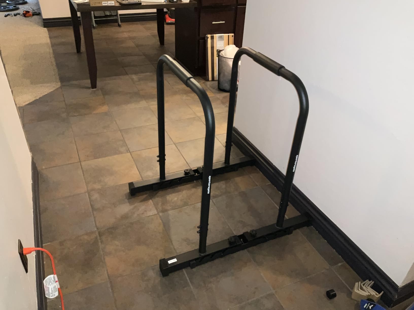 Sportsroyals Adjustable Dip Bar Station, Heavy Duty Parallette & Parallel Bars, 400LBS Stable Dip Stands for Home Gym, Calisthenics & Upper Body Workout Equipment customer photo 2