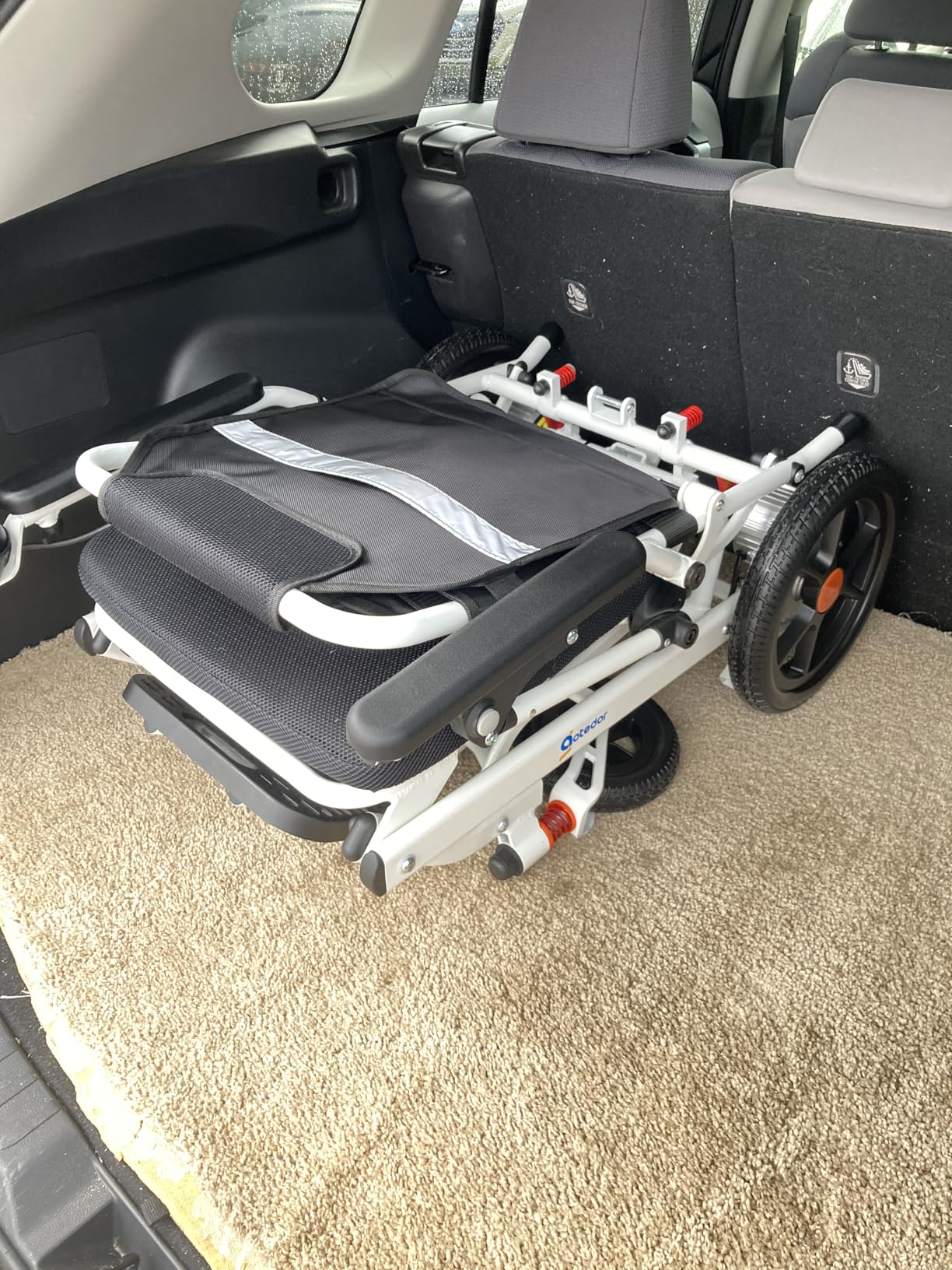 Aotedor Electric Wheelchairs for Adults, 22 Miles Long Travel Range with 2 Lithium Batteries All Terrain Power Wheelchair, Ultra Lightweight 39Lbs Folding Compact Motorized Wheelchair, Airline Approved customer photo 1