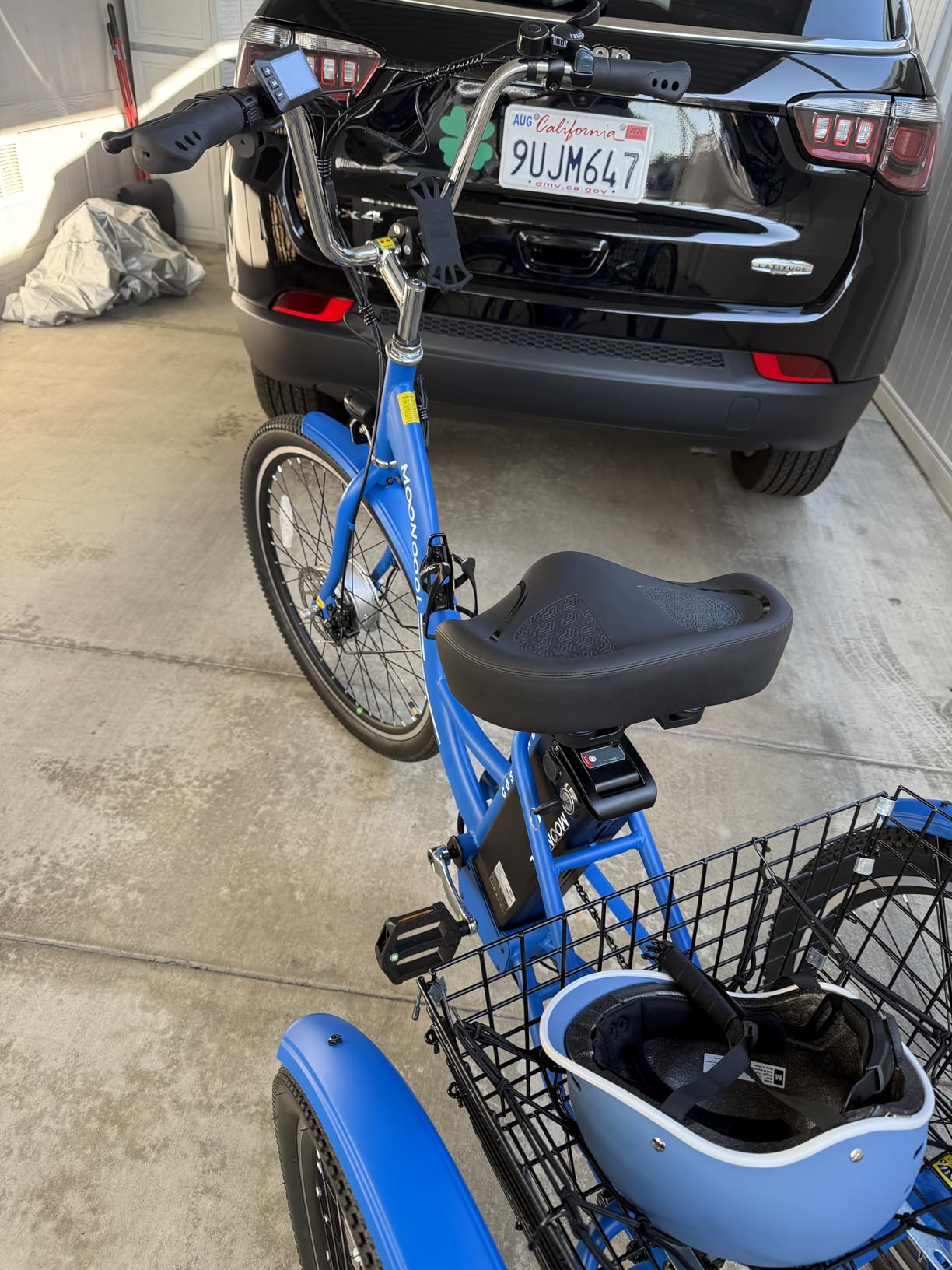 MOONCOOL Adult Electric Tricycle, 350W Front Drive Motor (Peak 700W), 15.5MPH E-Trike, Removable 36V 10.4Ah Battery customer photo 1