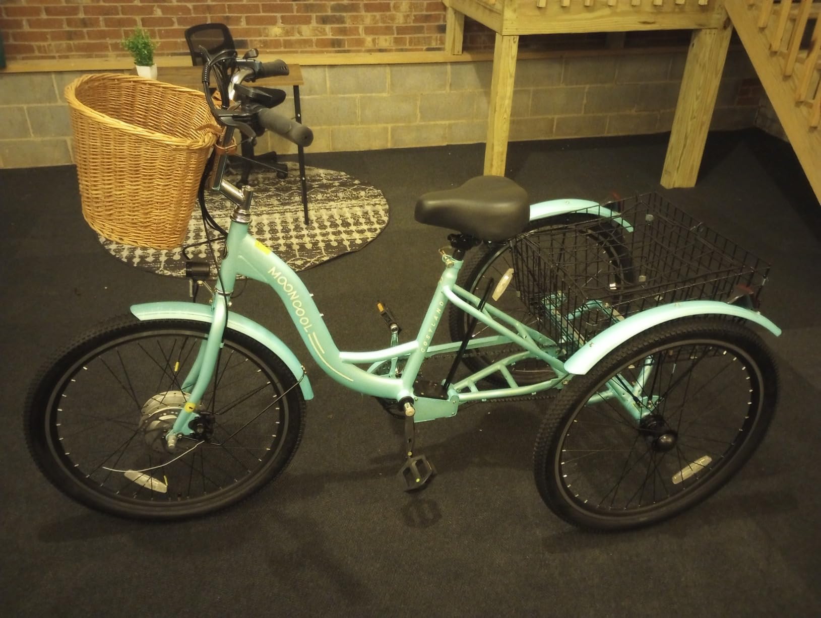 MOONCOOL Adult Electric Tricycle, 350W Front Drive Motor (Peak 700W), 15.5MPH E-Trike, Removable 36V 10.4Ah Battery customer photo 2