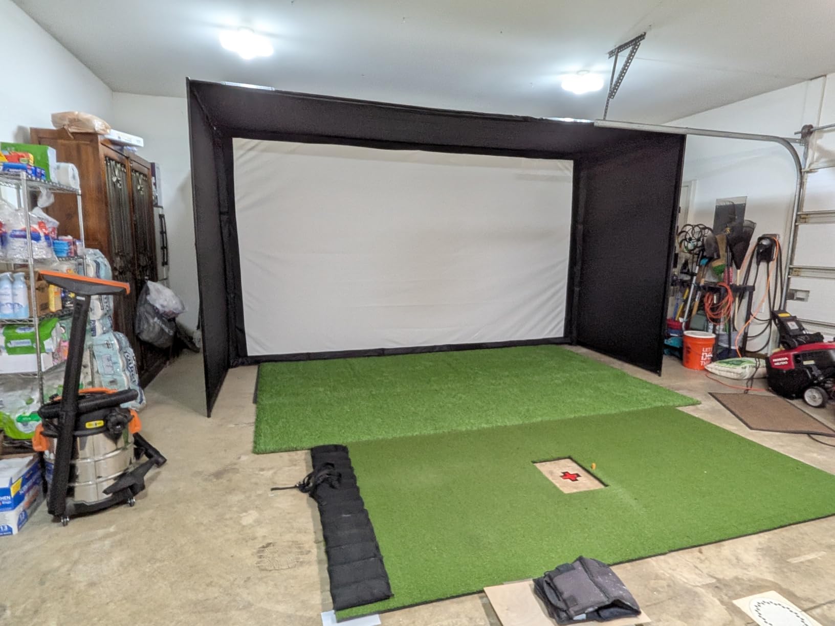 GoSports Golf Simulator Enclosure Nets - 14 x 8 ft - Complete Set with Frame and HD Impact Screen Kit customer photo 1