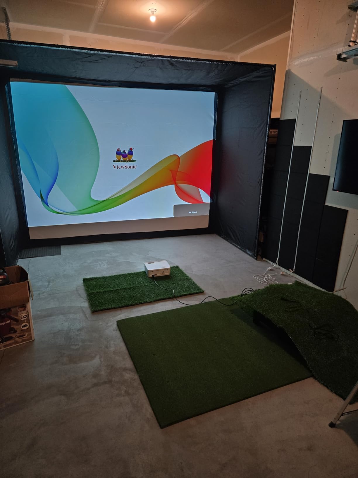 GoSports Golf Simulator Enclosure Nets - 14 x 8 ft - Complete Set with Frame and HD Impact Screen Kit customer photo 2