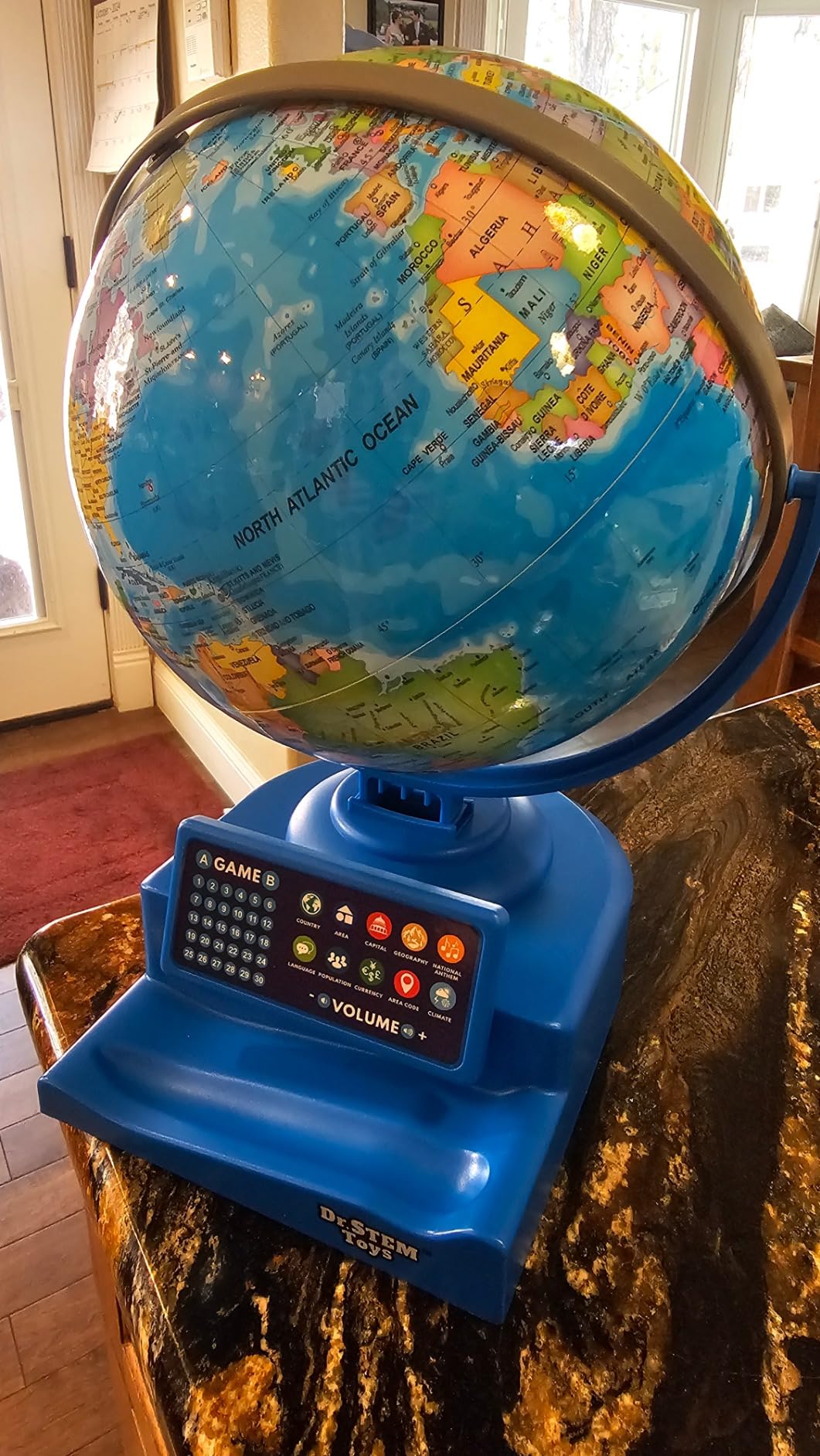 Dr. STEM Toys Interactive Talking Globe with Smart Pen, Game Panel, 300+ Geographic Quiz Questions, Touch & Learn, Music, and More - Educational Toy for Kids Ages 6+ customer photo 1