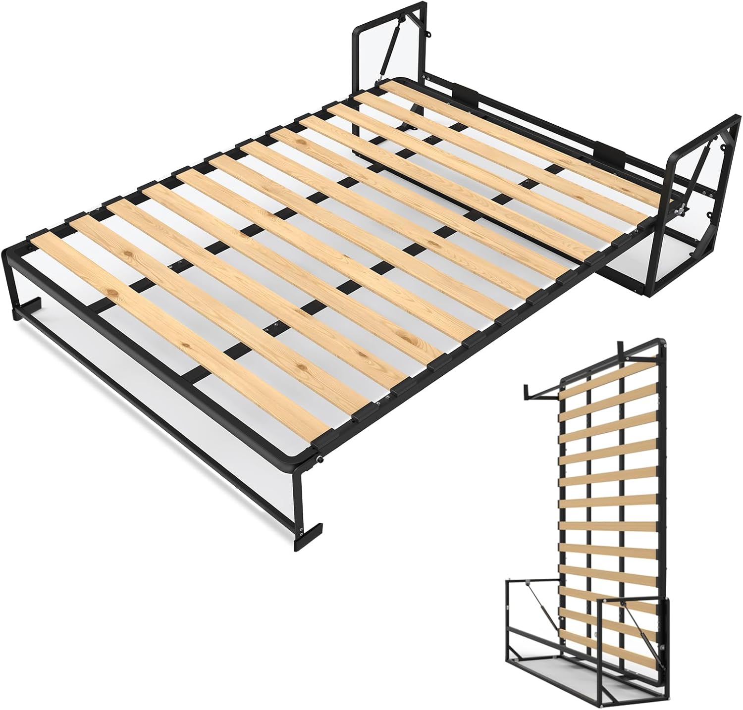 TooCust Vertical Murphy Wall Bed Frame Queen Size With Two-Stage Deluxe Gas Spring - DIY Free Standing Folding Bed Kit customer photo 1