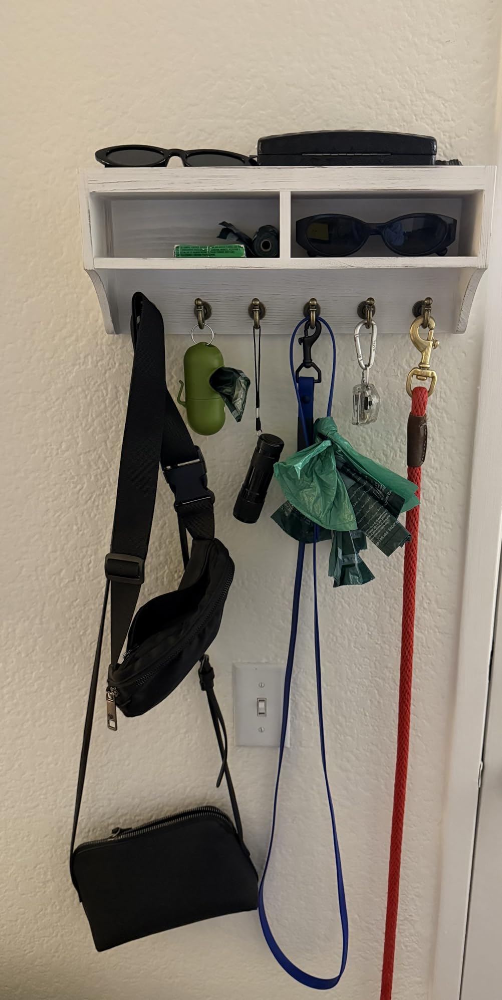 Key Holder Wall Mount - Mail Organizer Wall Mount with 6 Key Hooks and Storage Box customer photo 2